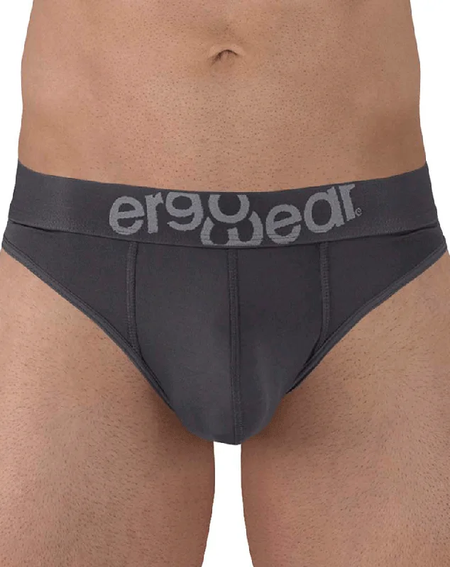Soft - fabric men's thongs for a gentle touchErgowear Ew1493 Hip Thongs Dark Gray