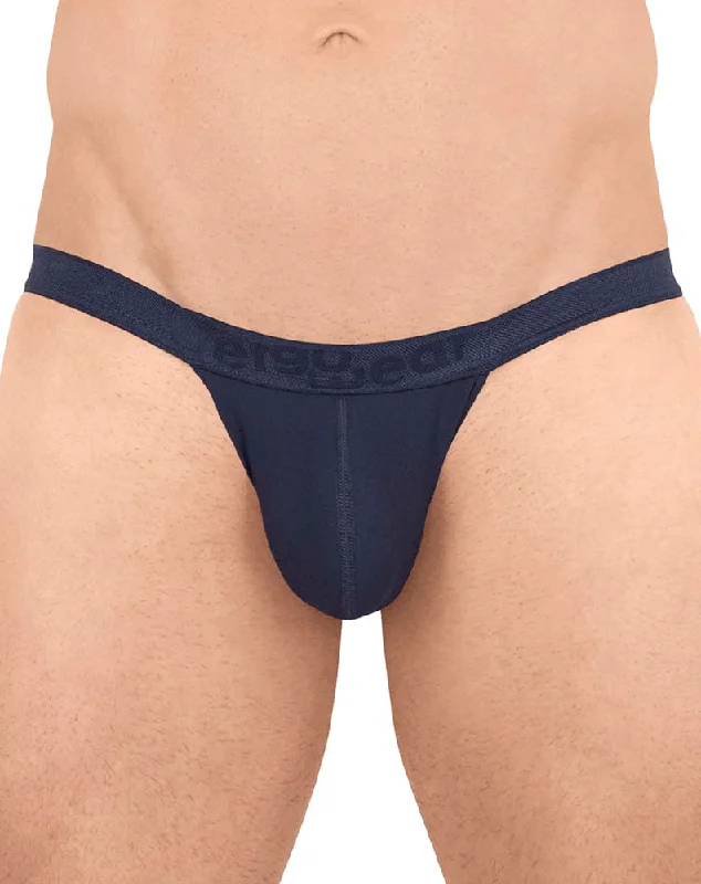 Glittery men's thongs for a party lookErgowear Ew1652 Slk Thongs Navy Blue