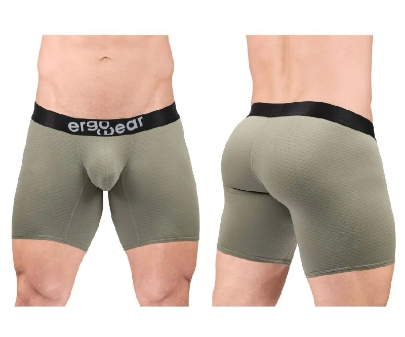 Stretch - fabric men's boxer briefs for a flexible fitErgoWear EW1680 MAX FLOW Boxer Briefs Color Smoke Green Stretch - fabric men's boxer briefs for a flexible fitErgoWear EW1680 MAX FLOW Boxer Briefs Color Smoke Green