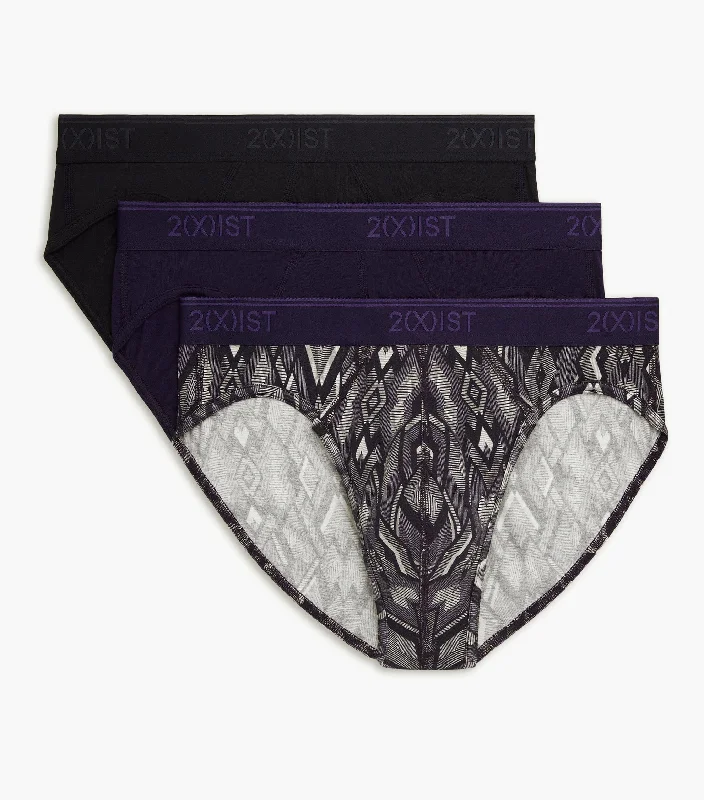 Vintage - style men's briefs for a retro lookCotton Stretch No-Show Brief 3-Pack