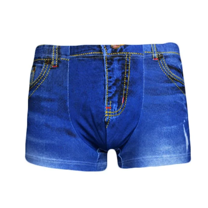Thermal men's boxer briefs for cold weatherFaux Denim Boxer Briefs