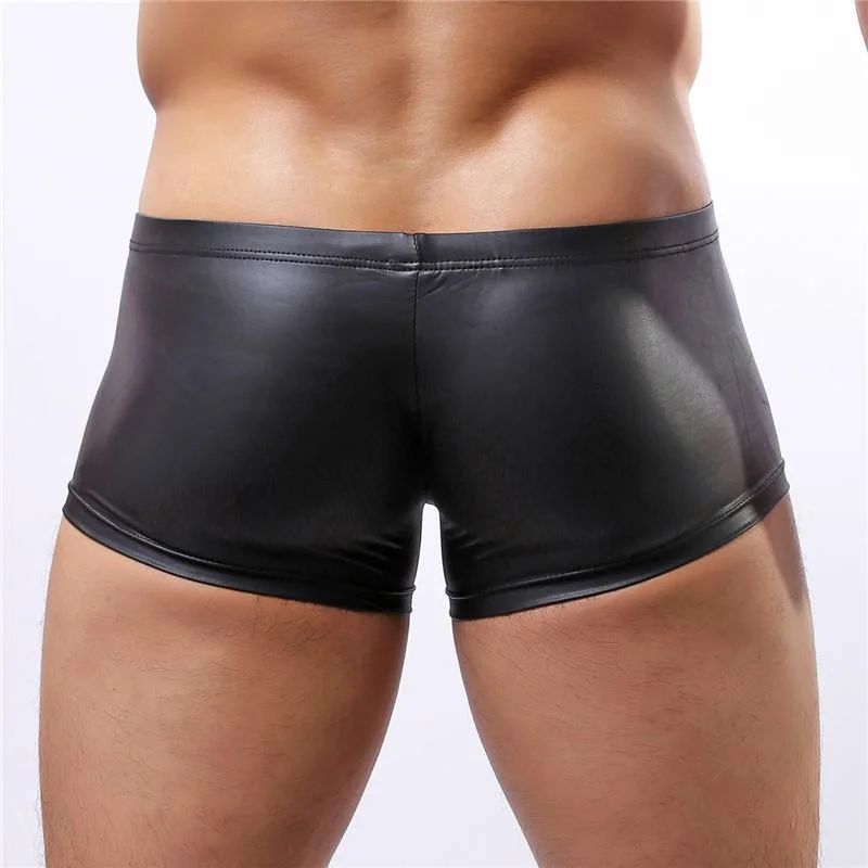 Organic cotton men's boxer briefs for sensitive skinFaux Leather Ring Boxer Briefs