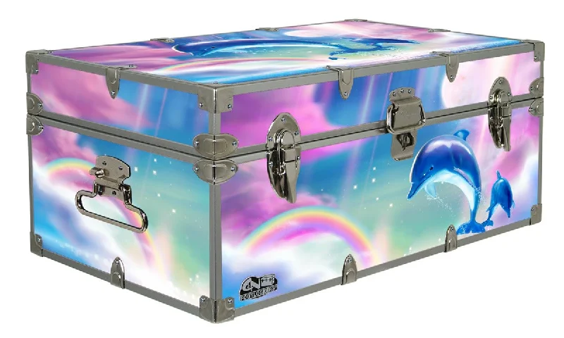 Cotton men's trunks for a comfortable fitDesigner Trunk - Dolphins- 32x18x13.5"