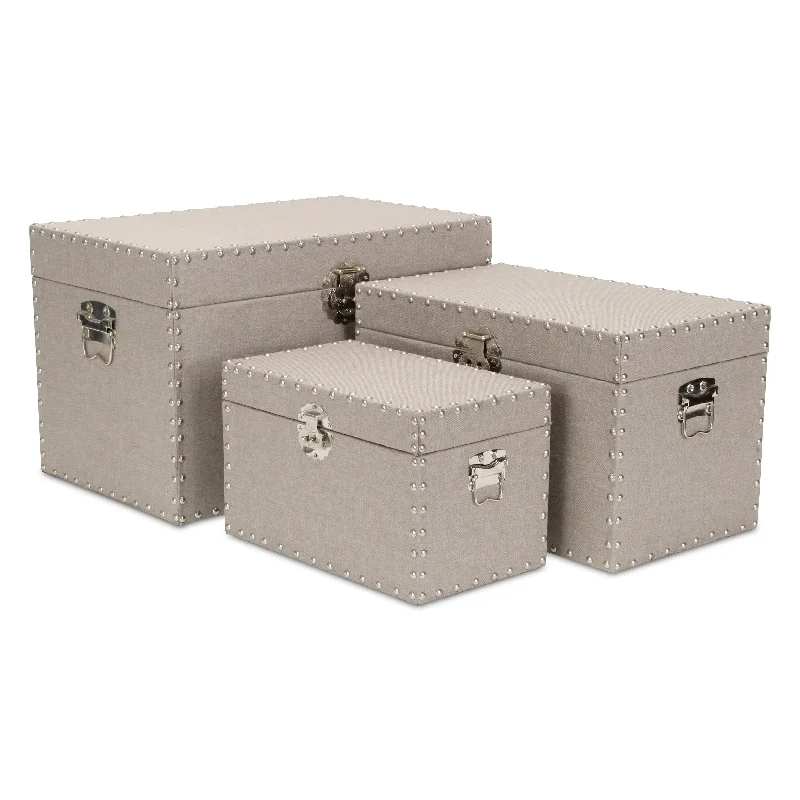 Mid - rise men's trunks for a balanced coverageFP-3855-3 - Isra Gray Linen Trunks