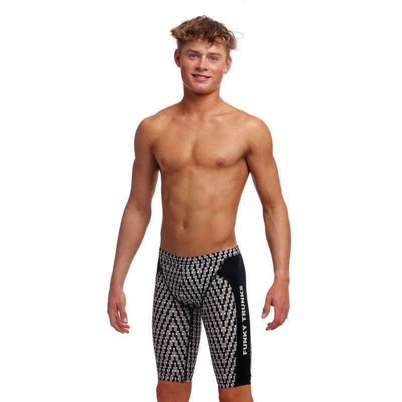 Men's trunks with a wide elastic waistbandFunky Trunks Boy's Training Jammers | Dark Night