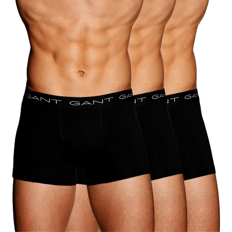 Patterned men's trunks, like camo or dotsGant 3 Pack Stretch Cotton Trunks - Black
