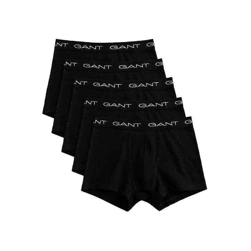 Moisture - wicking men's trunks for active useGant 5 Pack Cotton Stretch Trunks - Black Moisture - wicking men's trunks for active useGant 5 Pack Cotton Stretch Trunks - Black