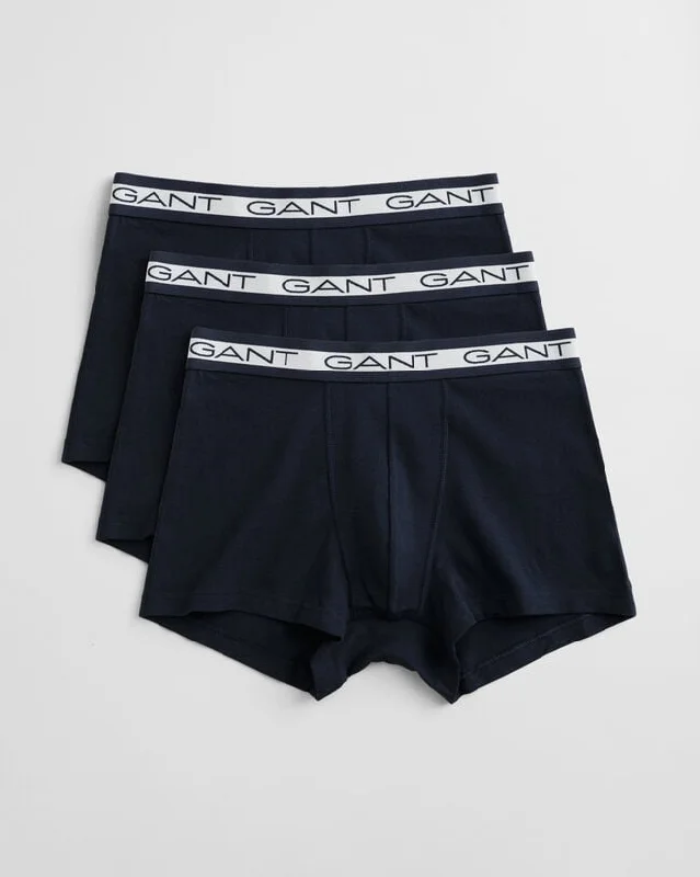 Stretch - lycra men's trunks for flexibilityGANT Core Trunk 3 Pack  - Navy