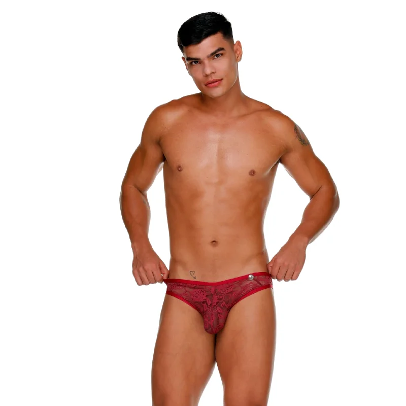 Slim - fit men's briefs for a modern styleGigo Alphamale brief lace wine