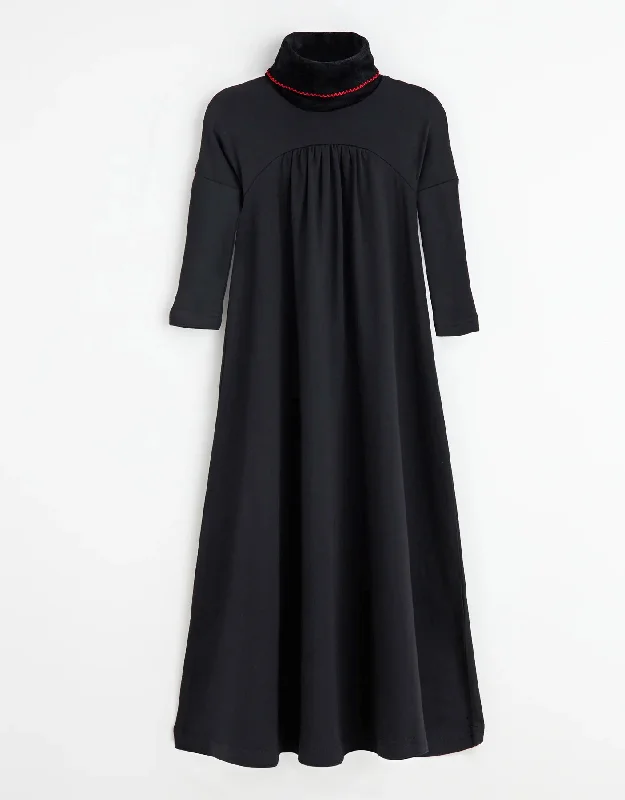Lightweight men's robes for summer loungingGirls Maxi Dress Shabbos Robe with Velour Turtle Neck and Picot Trim
