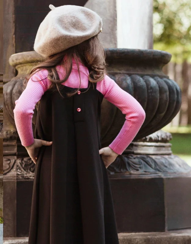Waffle - weave men's robes for a textured feelGirls Velour Maxi Jumper Shabbos Robe with Pink Jewel Back Buttons