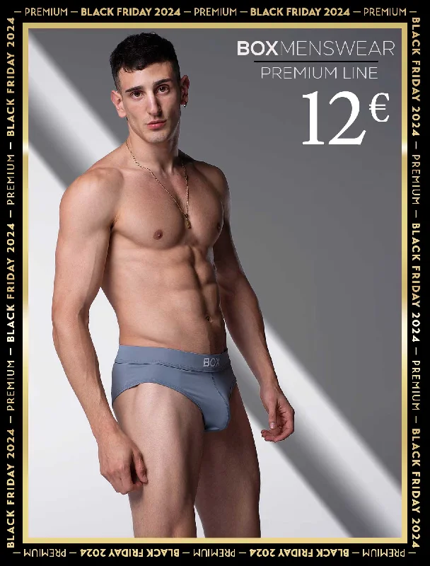 Bright - colored men's briefs for a bold statementGlide Briefs - Meteorite Grey