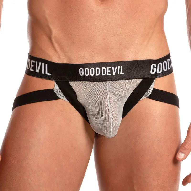 Fishnet men's sexy underwear for a daring statementGood Devil GDE044 Man Straps Jock