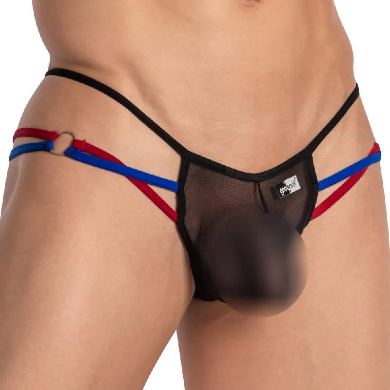 High - cut men's sexy underwear to accentuate curvesGood Devil GDK066 Supportive Multi Strings Thong