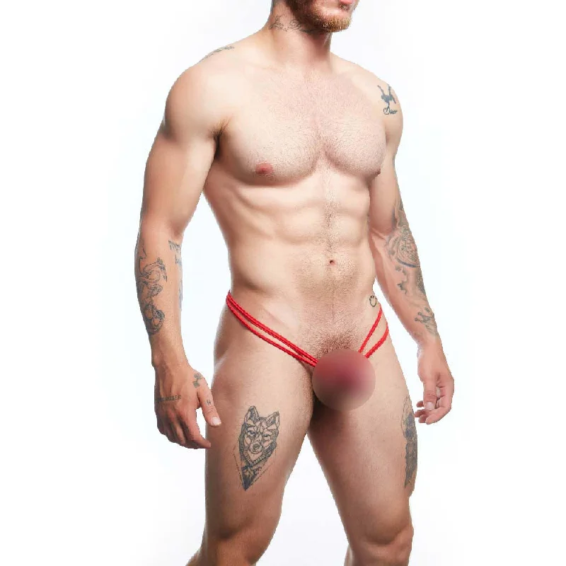 Leather men's sexy underwear for a bold lookGood Devil Sexy Strings for Men GDU039