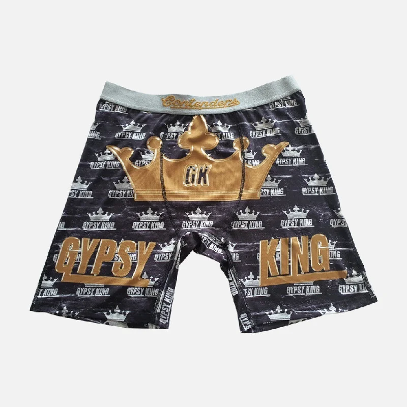 Breathable cotton men's boxer briefs for everyday wearGYPSY KING CROWN BLACK BRIEF