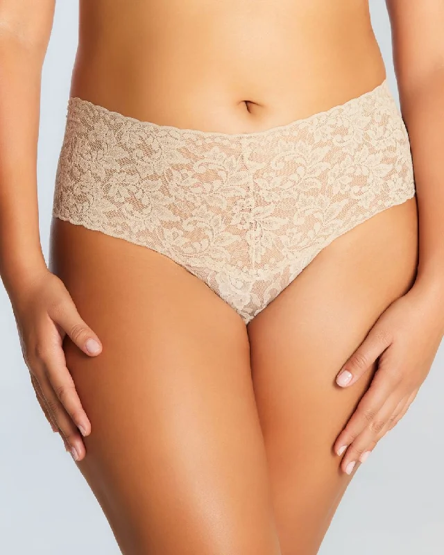 Patterned men's thongs, such as stripes or polka dotsRetro High Waist Thong