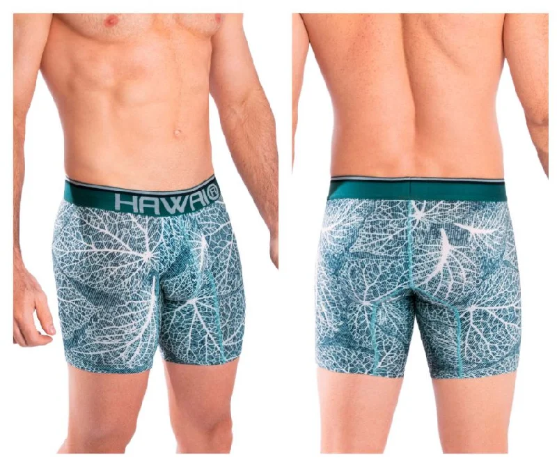 Organic cotton men's boxer briefs for sensitive skinHAWAI 42104 Printed Boxer Briefs Color Green Organic cotton men's boxer briefs for sensitive skinHAWAI 42104 Printed Boxer Briefs Color Green