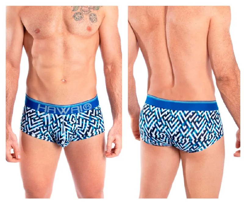 Men's boxer briefs with a soft elastic leg bandHAWAI 42135 Geometric Mini Trunks Color Royal Blue Men's boxer briefs with a soft elastic leg bandHAWAI 42135 Geometric Mini Trunks Color Royal Blue