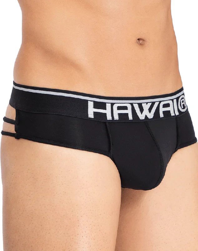 Performance men's thongs for active useHawai 42154 Solid Strappy Thongs Black