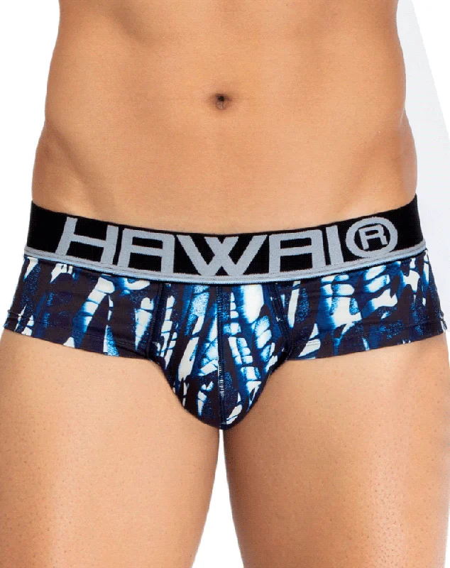 Full - back men's briefs for maximum coverageHawai 42192 Printed Microfiber Hip Briefs