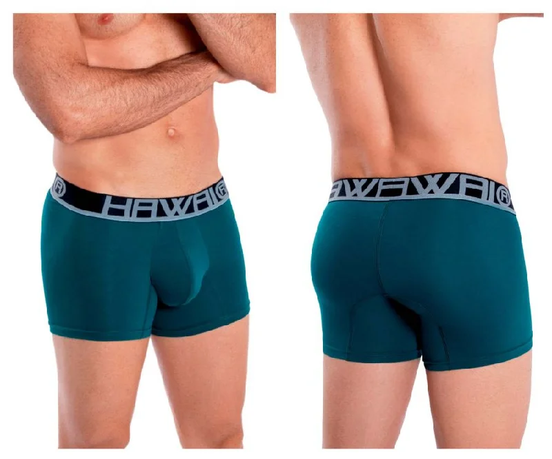 Men's boxer briefs with a reinforced waistbandHAWAI 4986 Solid Athletic Trunks Color Green Men's boxer briefs with a reinforced waistbandHAWAI 4986 Solid Athletic Trunks Color Green