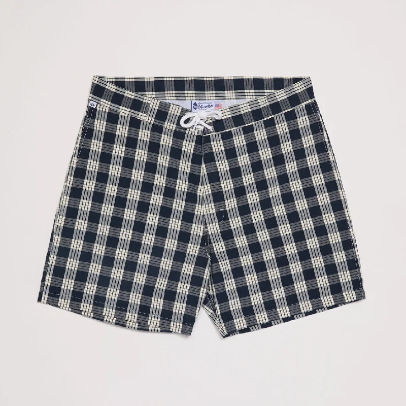 Designer men's trunks with a fashionable edgeHawaiian Palaka Trunks (Navy)