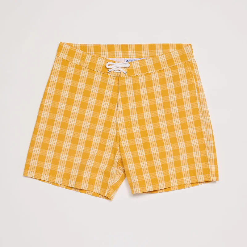 Mesh - back men's trunks for ventilationHawaiian Palaka Trunks (Pineapple)