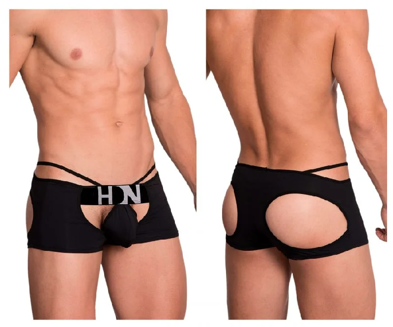 Mesh - back men's trunks for ventilationHidden 957 Open Butt Trunk Color Black