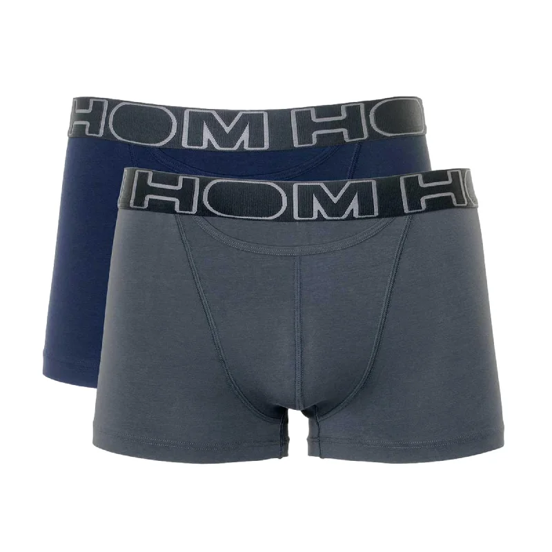 Men's boxer briefs with a contoured pouch for comfortHOM Boxerlines #2 Boxer Briefs HO1 2 Pack - Navy/Grey Men's boxer briefs with a contoured pouch for comfortHOM Boxerlines #2 Boxer Briefs HO1 2 Pack - Navy/Grey