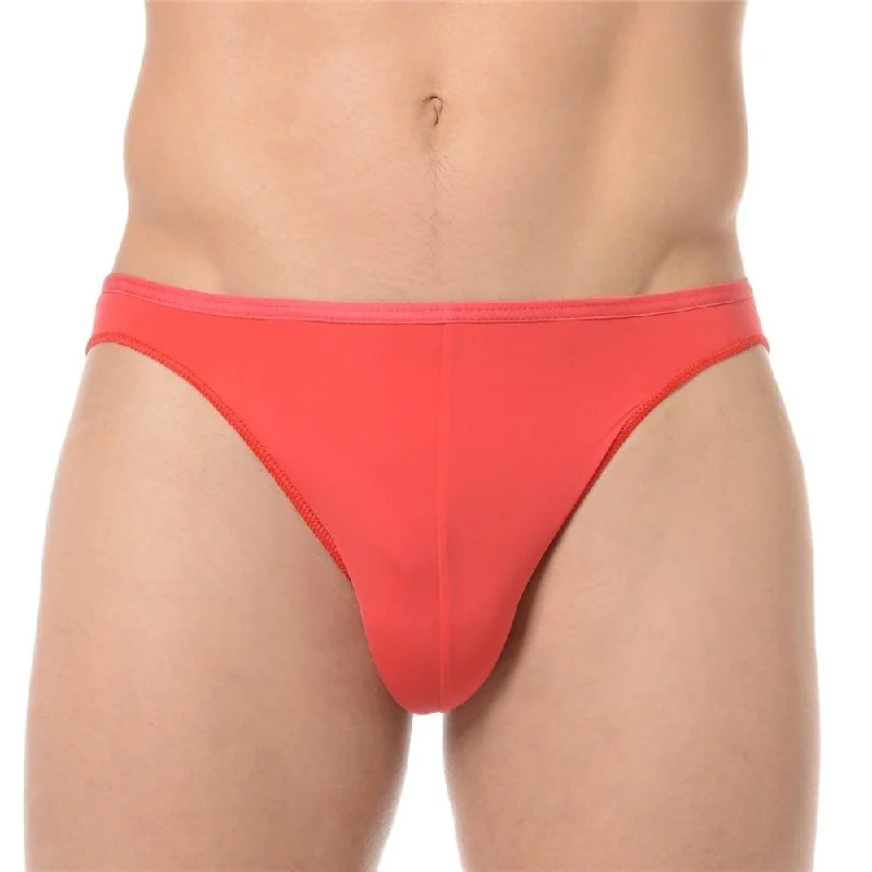 Men's briefs with a lace trim for a touch of flairHom Plumes Temptation Micro Brief - Red