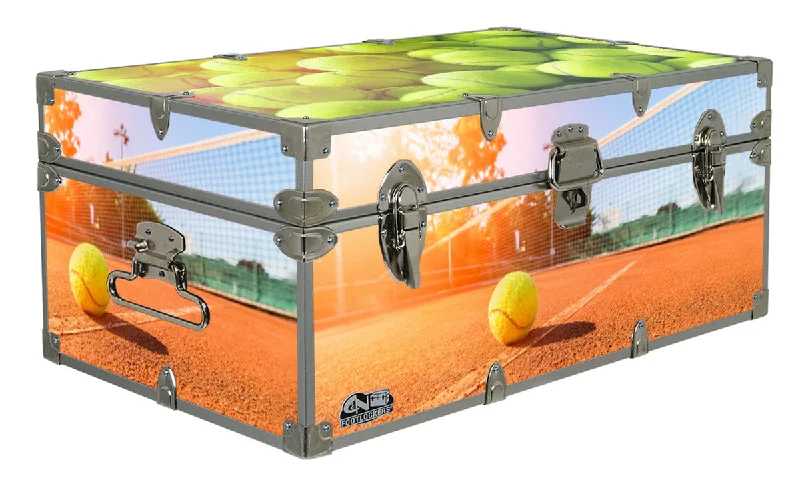 Printed men's trunks with eye - catching motifsDesigner Trunk - In Action Tennis - 32x18x13.5" Printed men's trunks with eye - catching motifsDesigner Trunk - In Action Tennis - 32x18x13.5"