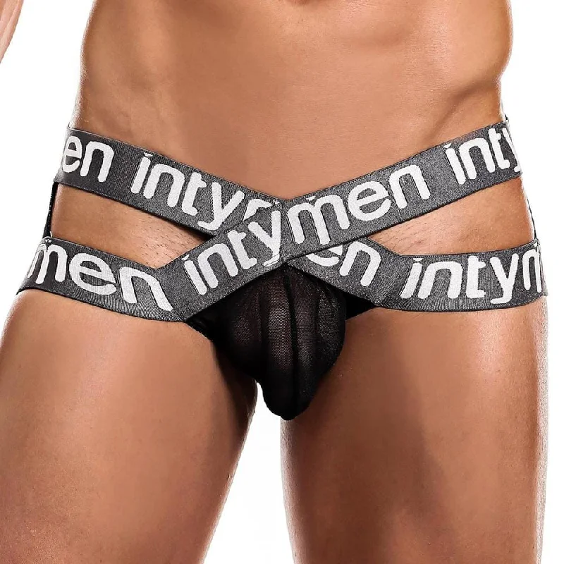 Silk - blend men's sexy underwear for a luxurious feelIntymen INE017 Cross Jockstrap Silk - blend men's sexy underwear for a luxurious feelIntymen INE017 Cross Jockstrap