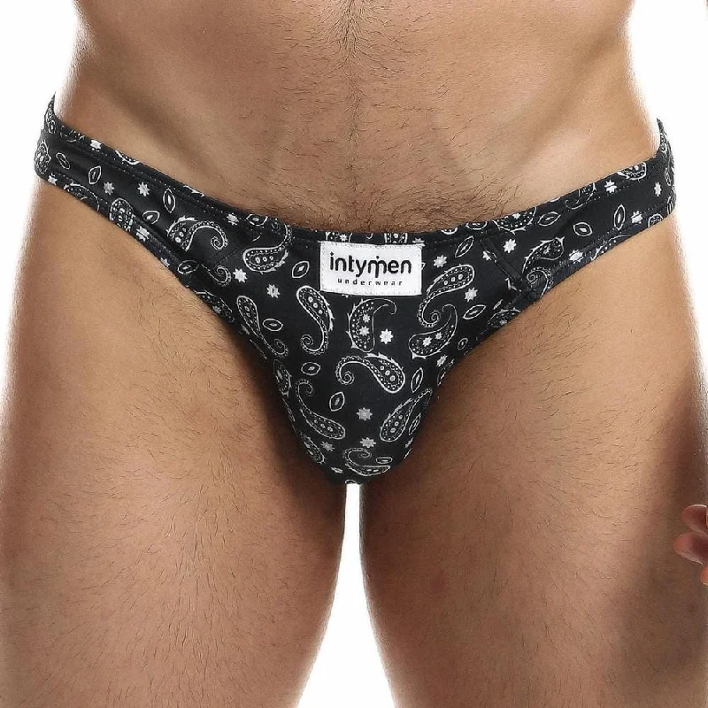 High - cut men's sexy underwear to accentuate curvesIntymen INI027 Sexy Boy Paisley Bikini