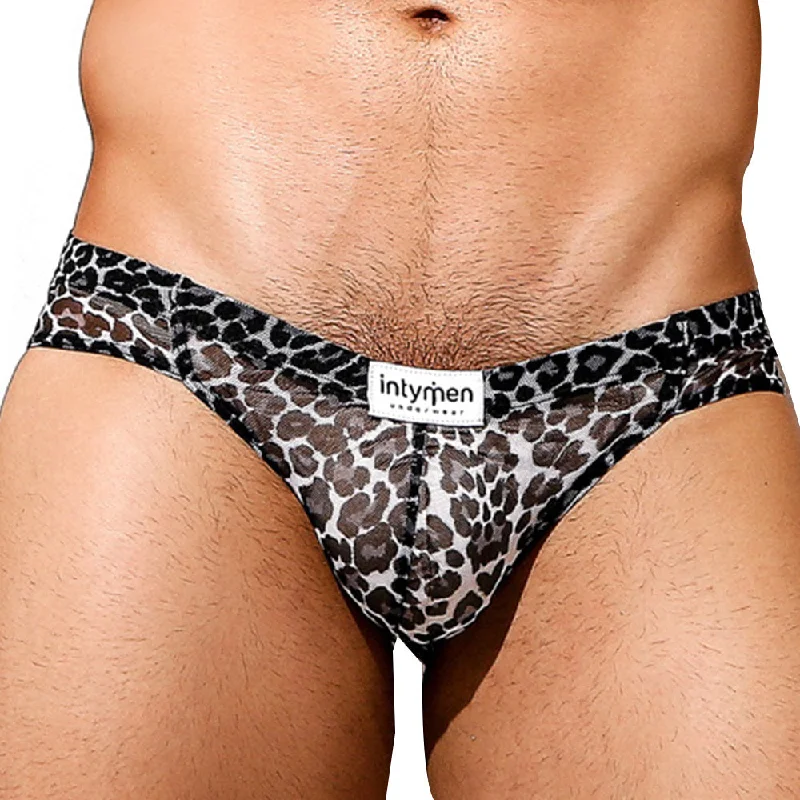 Vintage - style men's briefs for a retro lookIntymen INJ072 Leopard Brief