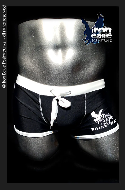 Patterned men's trunks, like camo or dotsLow Rise Trunks - black/white