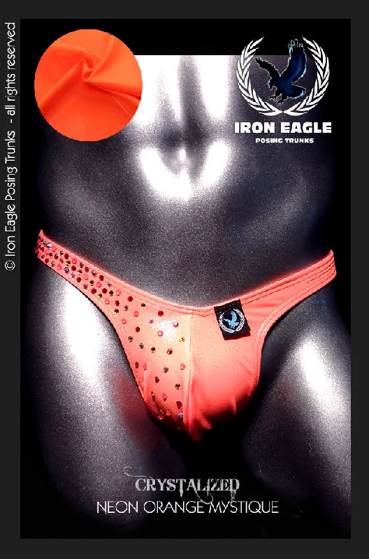 Men's trunks with a reinforced crotch areaCrystallised  NEON Orange Mystique