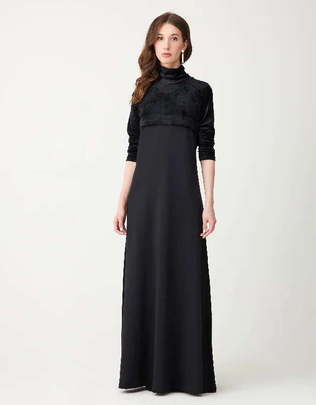Monogrammed men's robes as a personalized giftJersey Crushed Velour Combo Turtle Neck Maxi Dress Shabbos Robe