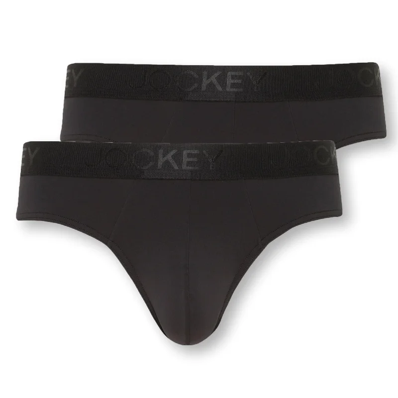 Seamless men's briefs for a smooth look under clothesJockey 24/7 Microfibre Air Brief 2 Pack - Black Seamless men's briefs for a smooth look under clothesJockey 24/7 Microfibre Air Brief 2 Pack - Black
