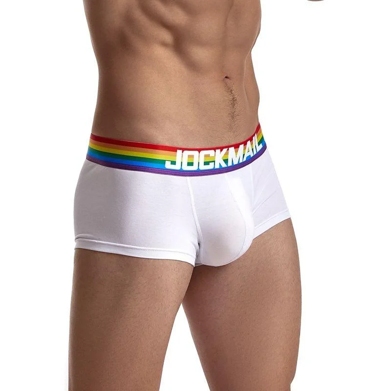 Compression men's boxer briefs for muscle supportJockmail Rainbow Band Boxer Briefs