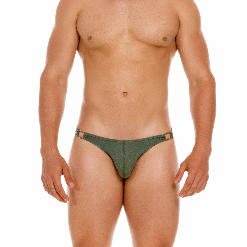 Seamless men's briefs for a smooth look under clothesJOR Titan bikini green