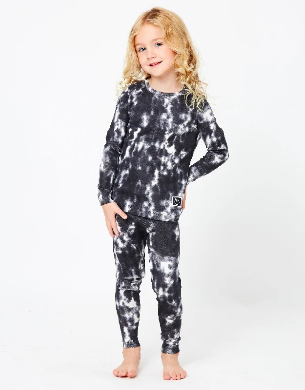 Tie - waist men's robes for a customizable fitKids Pima Cotton Tie Dye Legging Playwear Set Black Tie - waist men's robes for a customizable fitKids Pima Cotton Tie Dye Legging Playwear Set Black