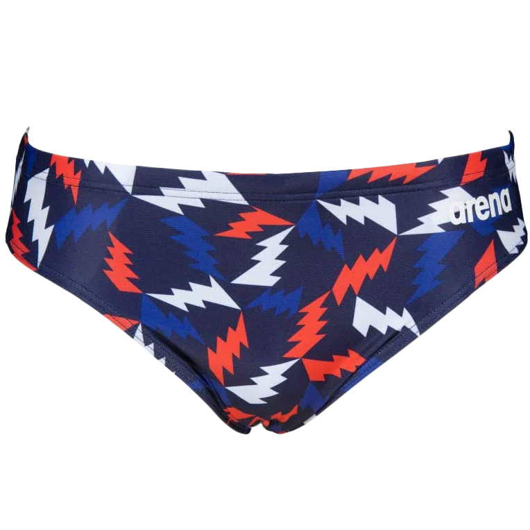 Cotton - blend men's briefs for added stretchMen's Lightning Colors Brief