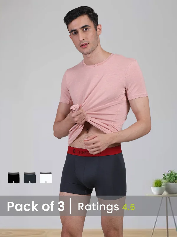 Athletic - grade men's trunks for sportsLuxury Limited Edition - Men's Anti-Bacterial Micro Modal Trunk (Pack of 3) Athletic - grade men's trunks for sportsLuxury Limited Edition - Men's Anti-Bacterial Micro Modal Trunk (Pack of 3)