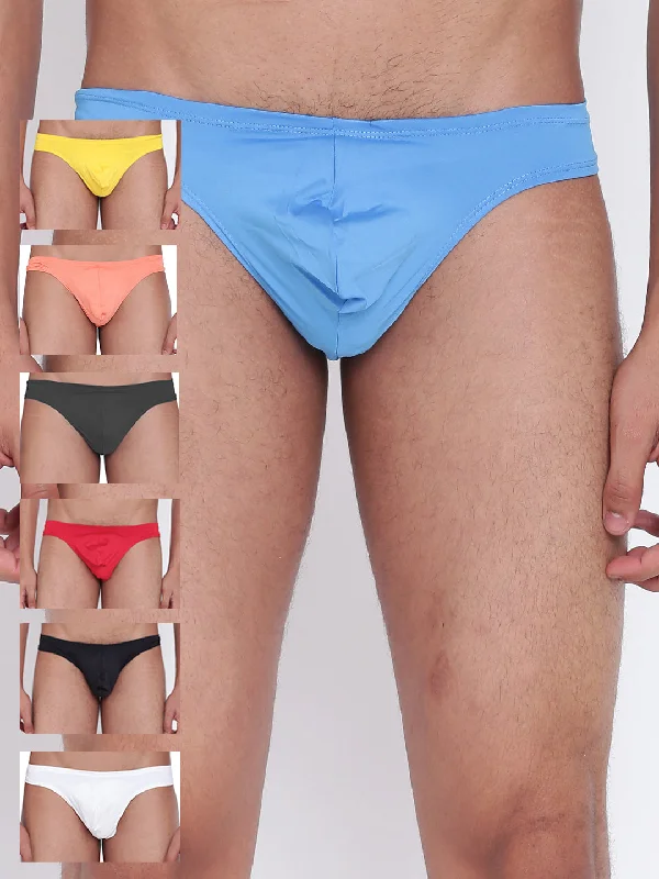 Silky men's briefs for a luxurious feelMagic Flash thong Basiics by La Intimo ( Pack of 7 )