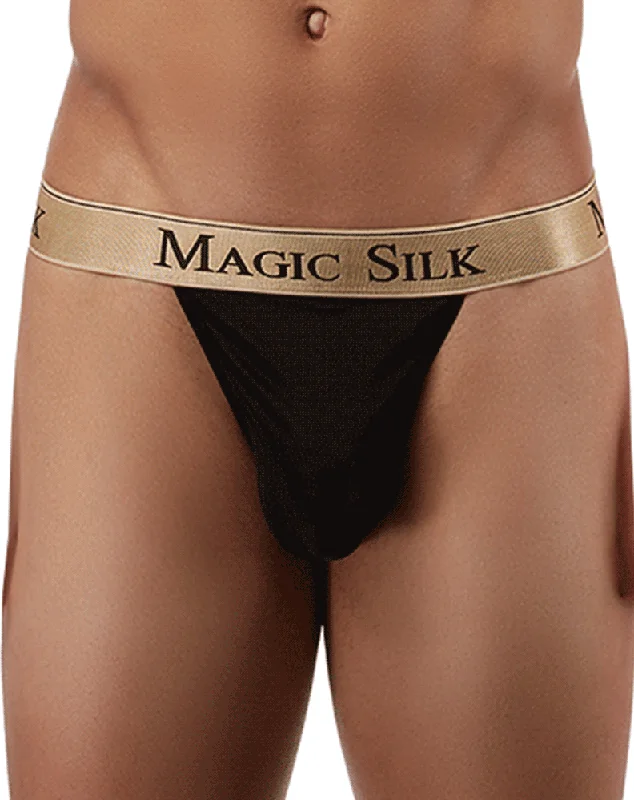 Athletic - style men's thongs for sportsMagic Silk 4586 Silk Knit Micro Thong Black