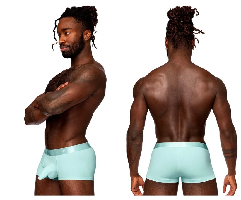 Solid - color men's boxer briefs in classic huesMale Power 129-281 Easy Breezy Mini Short with Sleeve Color Aqua