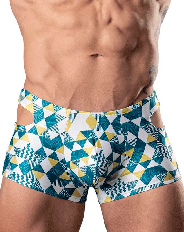 Male Power 141-292 Cut It Out Cut Out Mini Short Blue-green-white