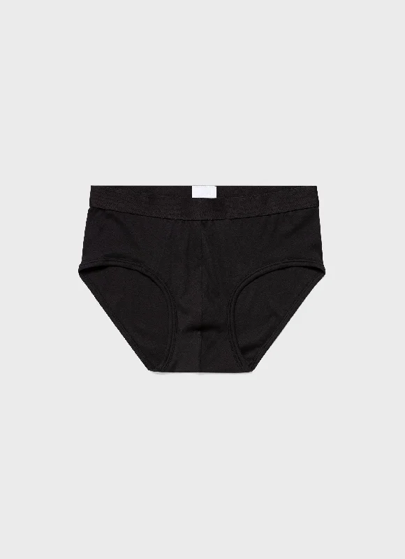 Full - back men's briefs for maximum coverageMen's Sea Island Cotton Briefs in Black Full - back men's briefs for maximum coverageMen's Sea Island Cotton Briefs in Black