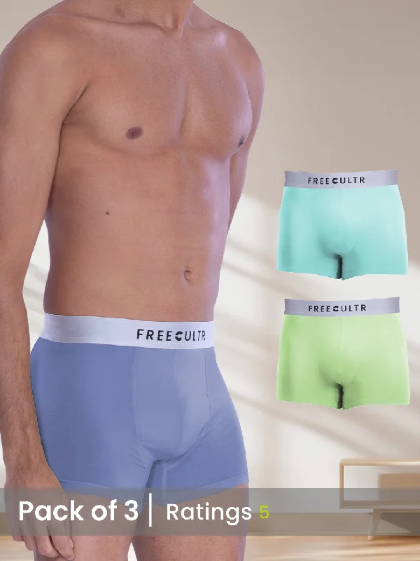 Men's trunks with a wide elastic waistbandMen's Anti-Bacterial Micro Modal Trunks with Silverfox Waistband (Pack of 3) Men's trunks with a wide elastic waistbandMen's Anti-Bacterial Micro Modal Trunks with Silverfox Waistband (Pack of 3)